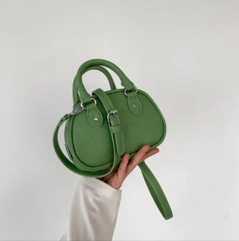 Solid Color Cross Body Hand Bag